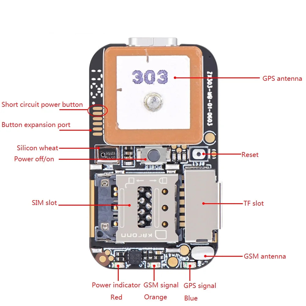 Mini GPS Tracker PCB ZX303 Real-Time Multi-Mode Tracking Board
