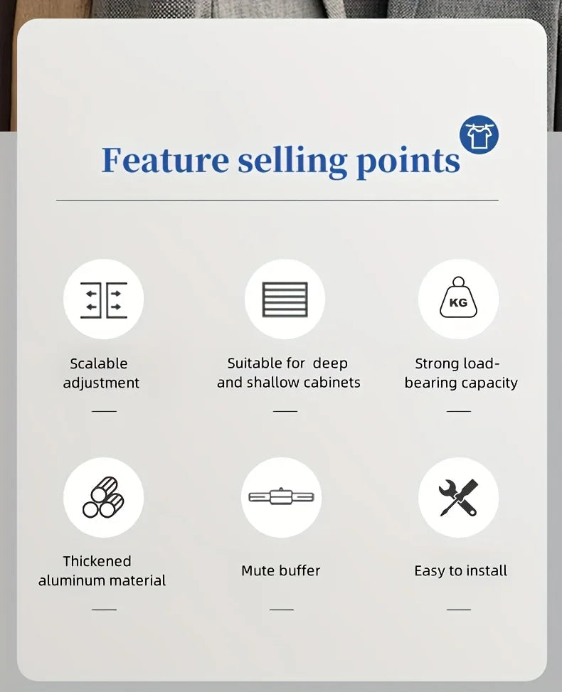 1pc Pull-Out Clothes Storage Rod Adjustable Foldable Metal Hanging Rail for Wardrobes Space-Saving Organizer Drying Racks 