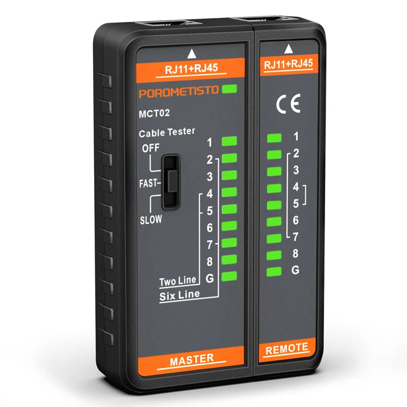 MCT02 RJ45- ja RJ11-verkkokaapelitesteri