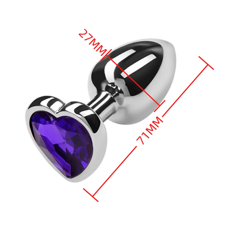 Small Size Metal Anal Beads Butt Plug Mini Rainbow Rose gold Butt Plug Crystal Jewelry Trainer Anal Dildo Masturbation Sex Toy 