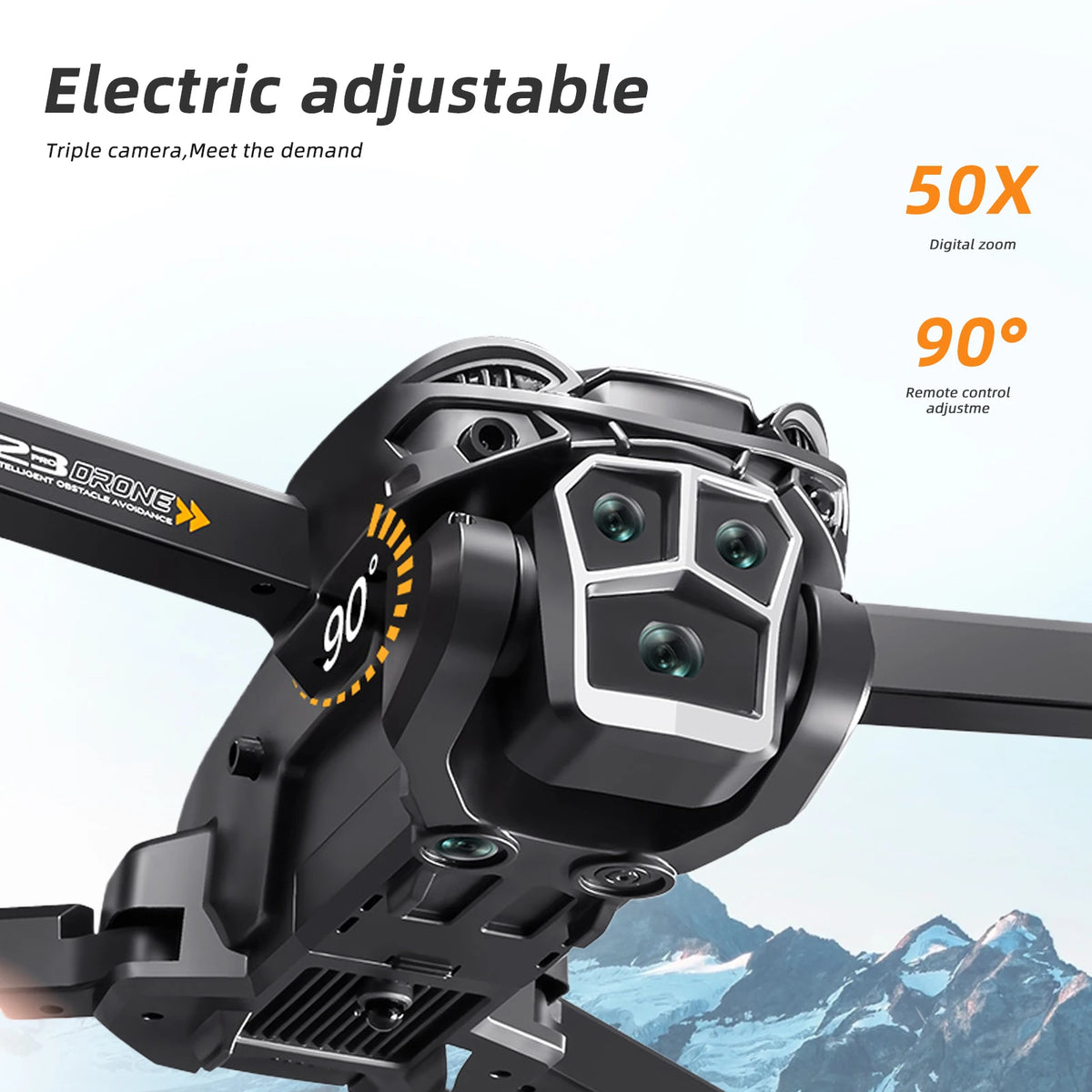 Podofo Drone 4k Professional Dual Camera  Mini Helicopter Quadcopter Toy Obstacle Avoidance Foldable RC Drone Headless Mode Mini Drones