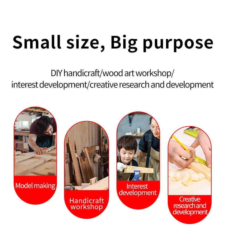 DIY mini stolová píla 96W kompaktný presný rezací stroj