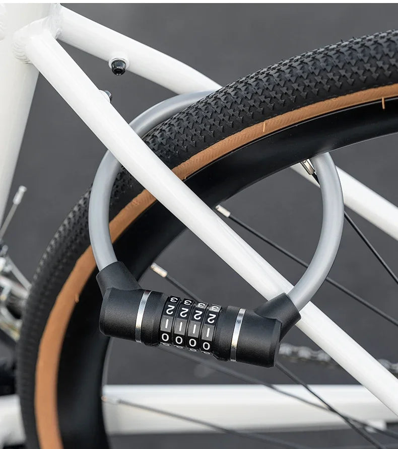 4-Digit Steel Cable Bicycle Lock, 29cm