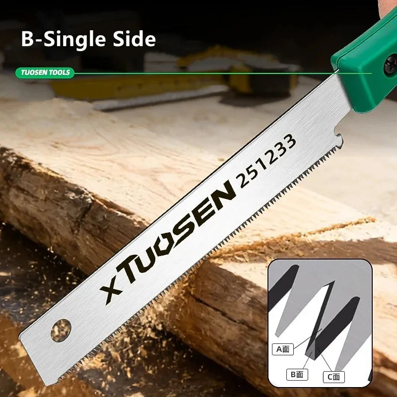 Mini scie à main polyvalente pour couper bois, plastique et branches, outil de bricolage pour menuiserie à domicile