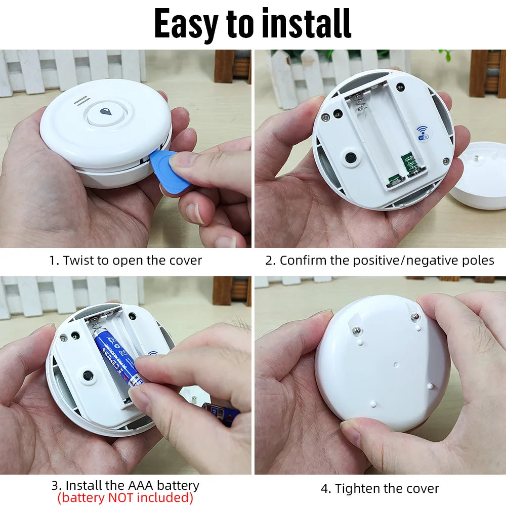 Tuya Water Leak Detector with App Monitoring