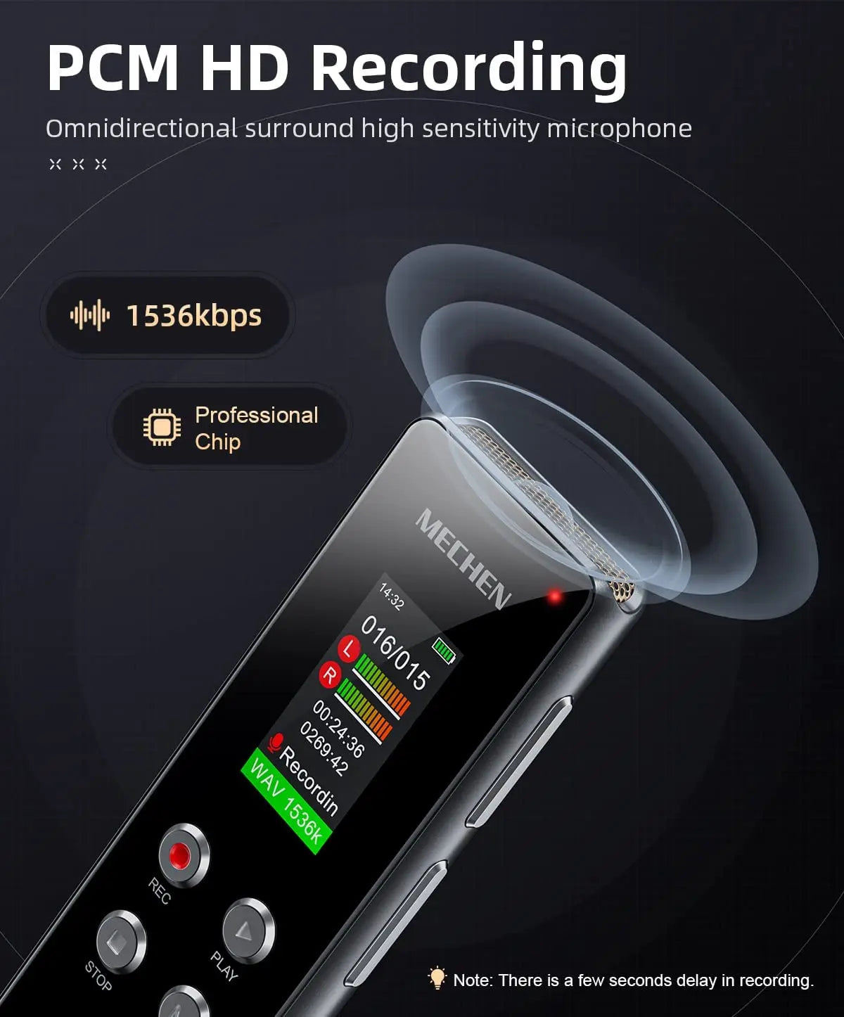 V01 Voice-Activated Digital Recorder