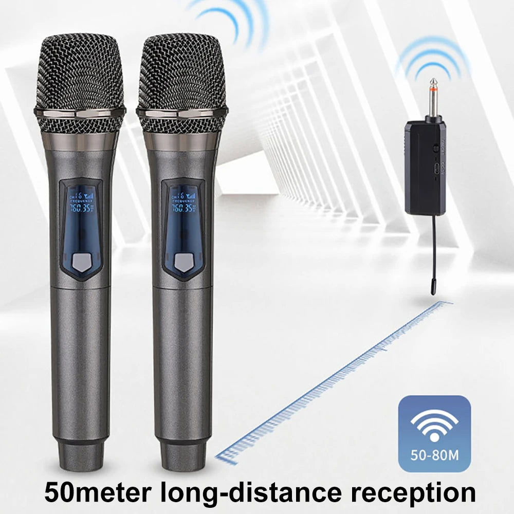  Sistema de micrófono mano ultracorto UHF recargable