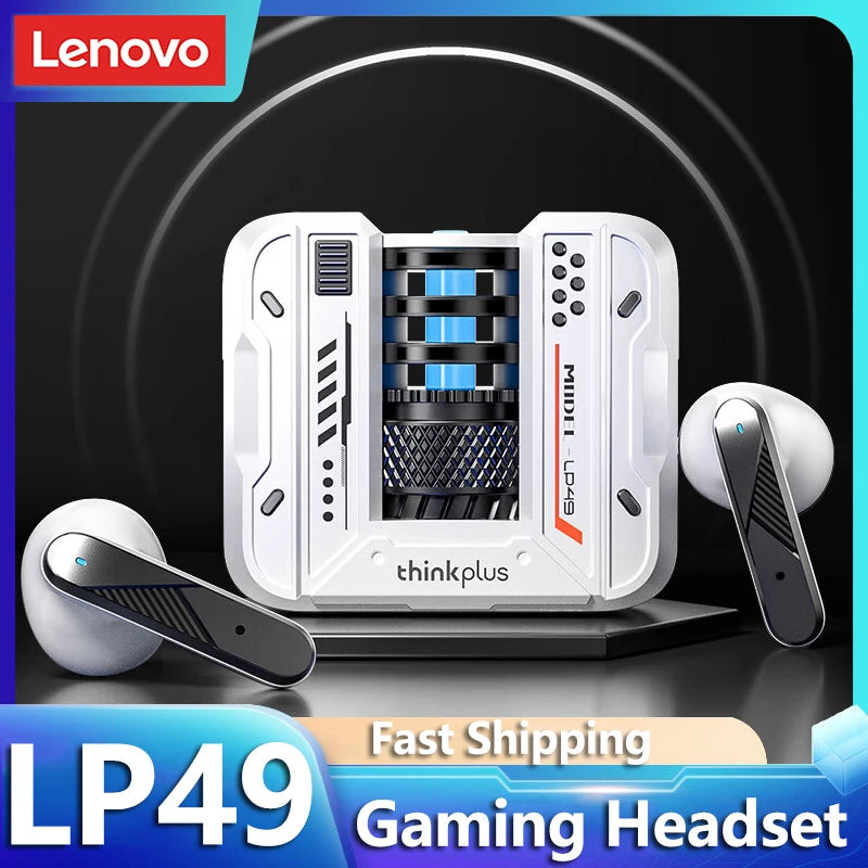Lenovo LP49 AI Translation Headphones Wireless Bluetooth 5.4 Noise Reduction HD Call Earbuds Office Travel Real Time Translation 
