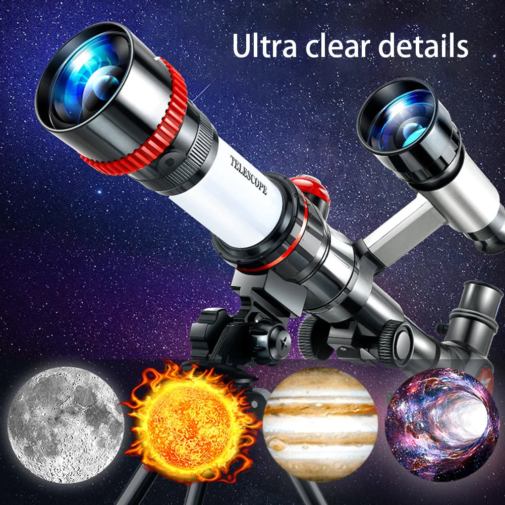 0|Professional Astronomical Telescope 20X 30X 40X Powerful Monocular Portable HD Moon Space Planet Observation Gifts for Children