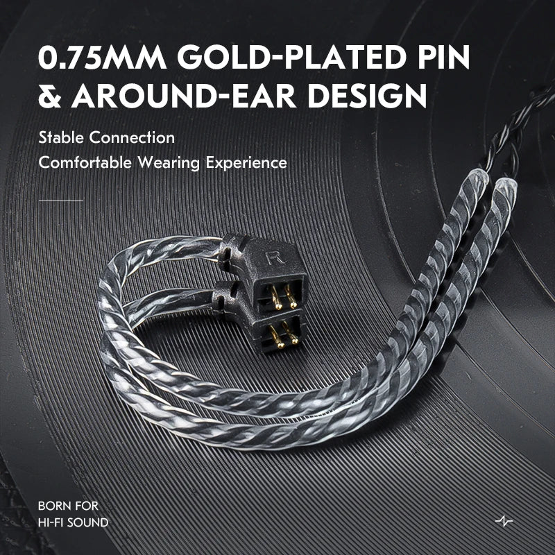 Cabo para auriculares CCZ C01 de 2 pinos, 2 m