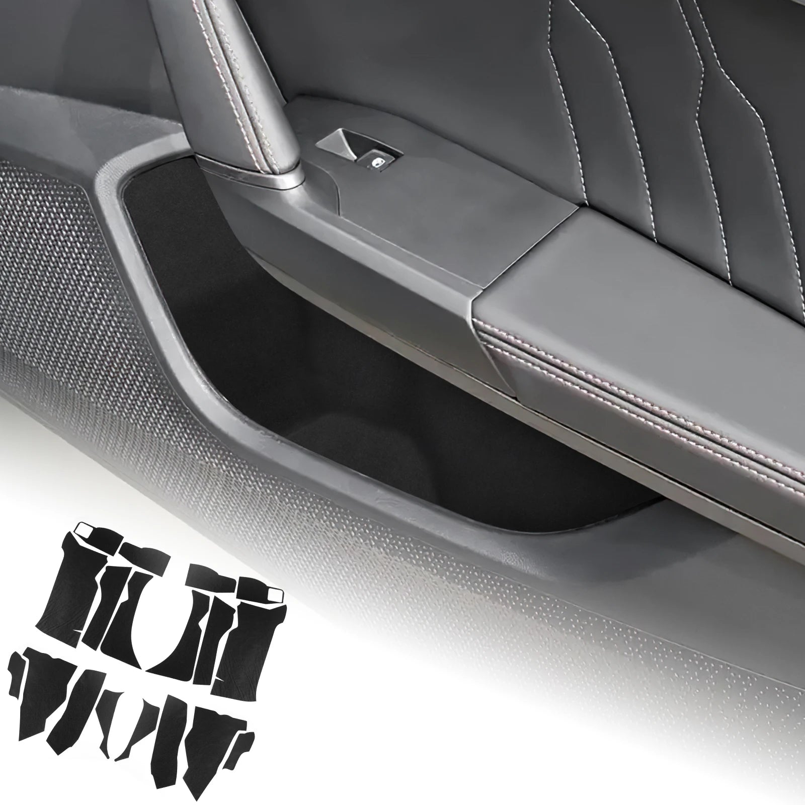 Suede/Polyester Interior Trim Sticker for Seat Leon and Cupra