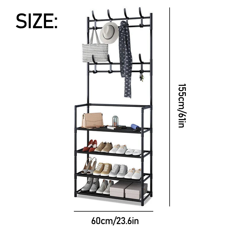 Clothes Hat Hangers Shoe Rack – Multi‑Layer Home Organizer
