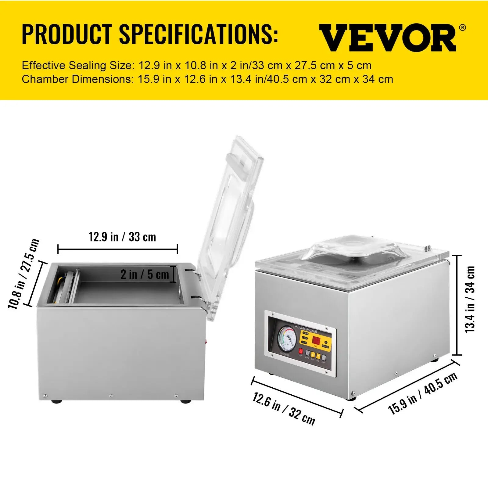 Commercial Vacuum Sealer Machine 120W DZ-260S Food Packing
