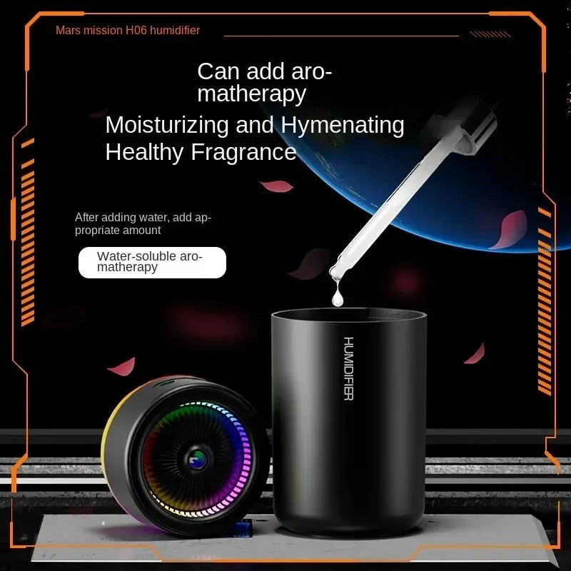 H06 USB Mini Humidifier, 280 ml, Black