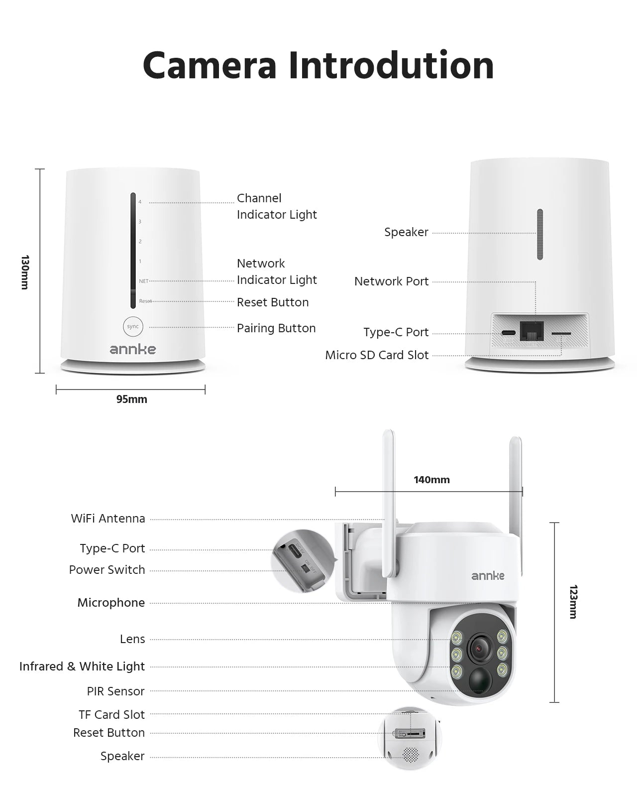 ANNKE 4MP Wireless Security Camera System with Solar Power