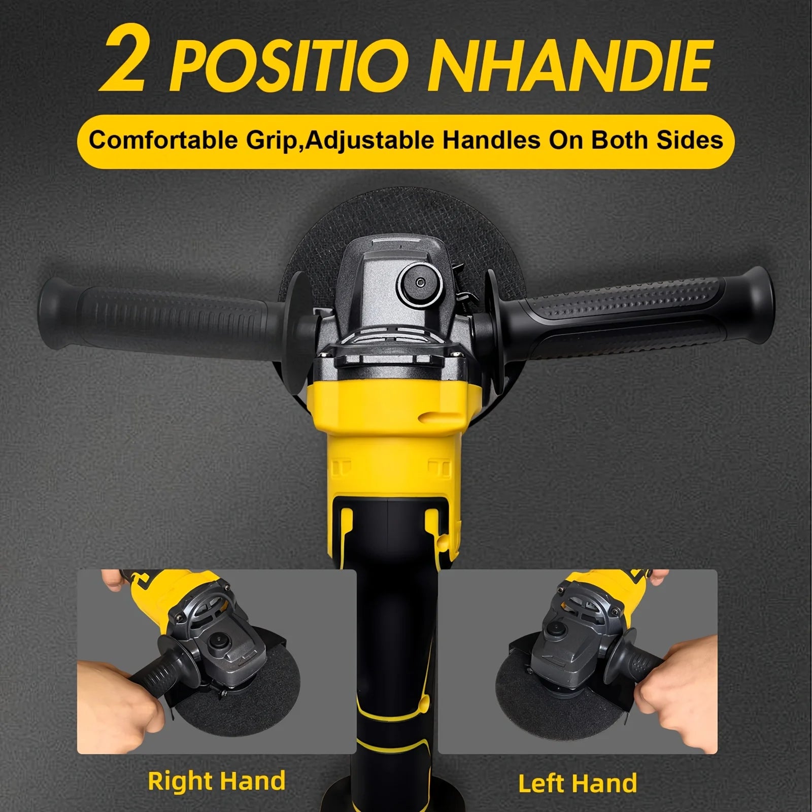 Cordless 5" Angle Grinder for Dewalt 20V Battery, 3 Speeds