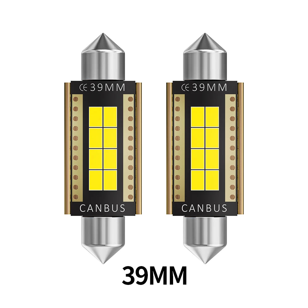 Oprah 2/10 unidades LED C5W C10W Festão Luzes para Carro Canbus 31/36/39/41mm Acessórios para Camioneta e Carro Lâmpada para Placa de Matrícula Lâmpada de Leitura 12V 24V