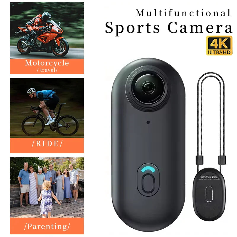 Magnetic 4K Mini Action Camera with WiFi and Waterproof Case