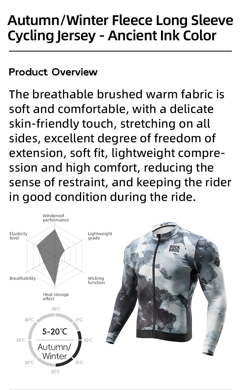 Long Sleeve Thermal Cycling Jersey for Cold Weather