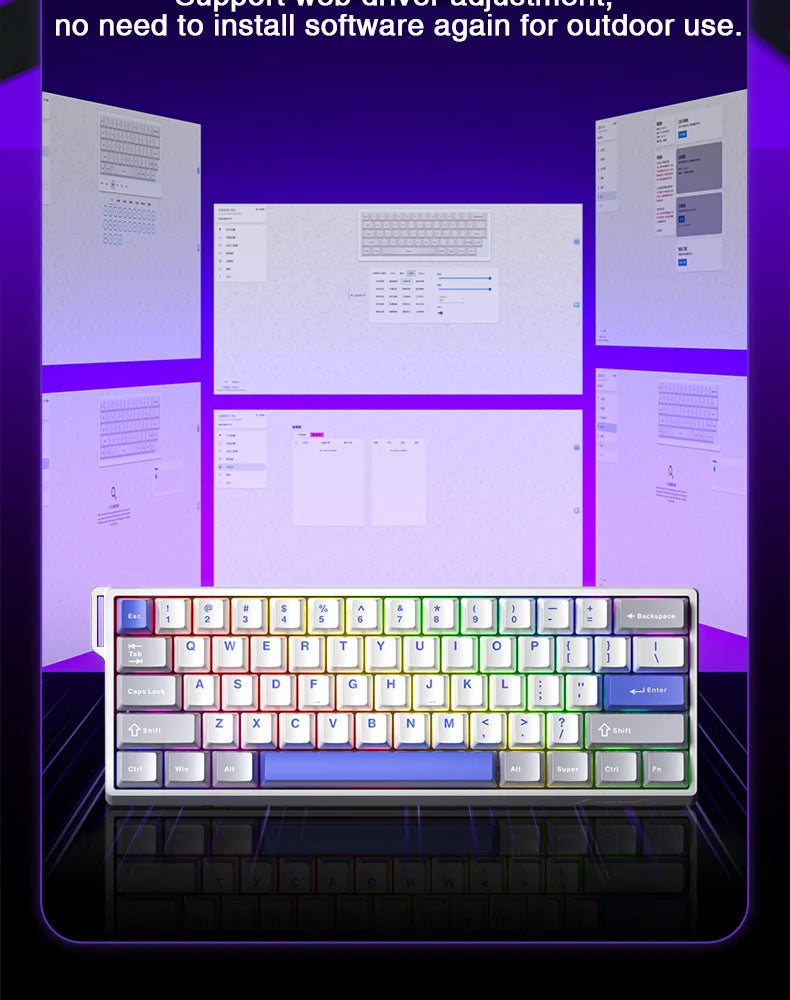 AULA WIN60 WIN68 HE Esports magnetyczna klawiatura gamingowa z przełącznikami