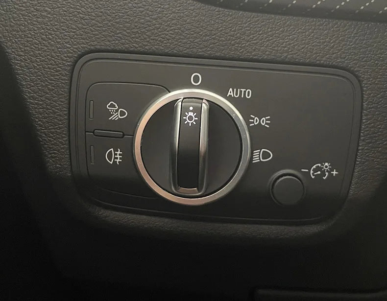 Headlight Adjust Switch Decoration Ring for Audi Interior Trim