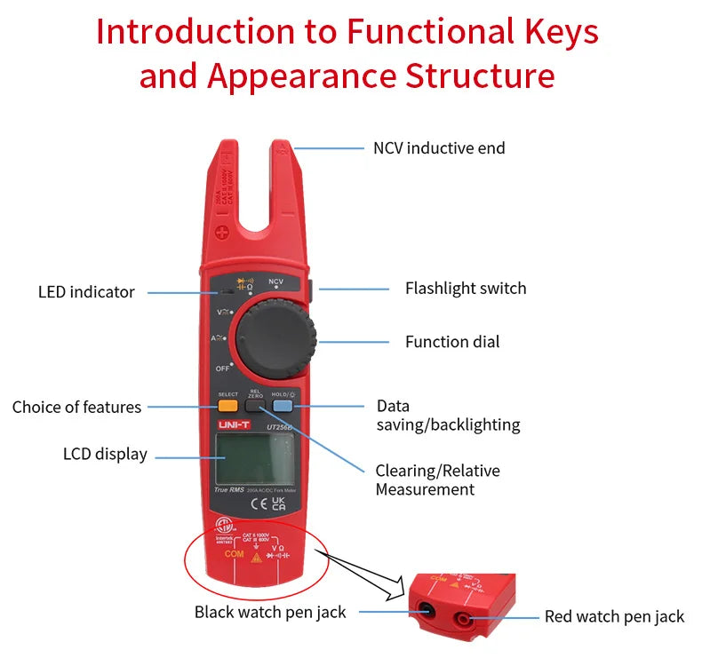 UT256A/UT256B Digital Fork Meter