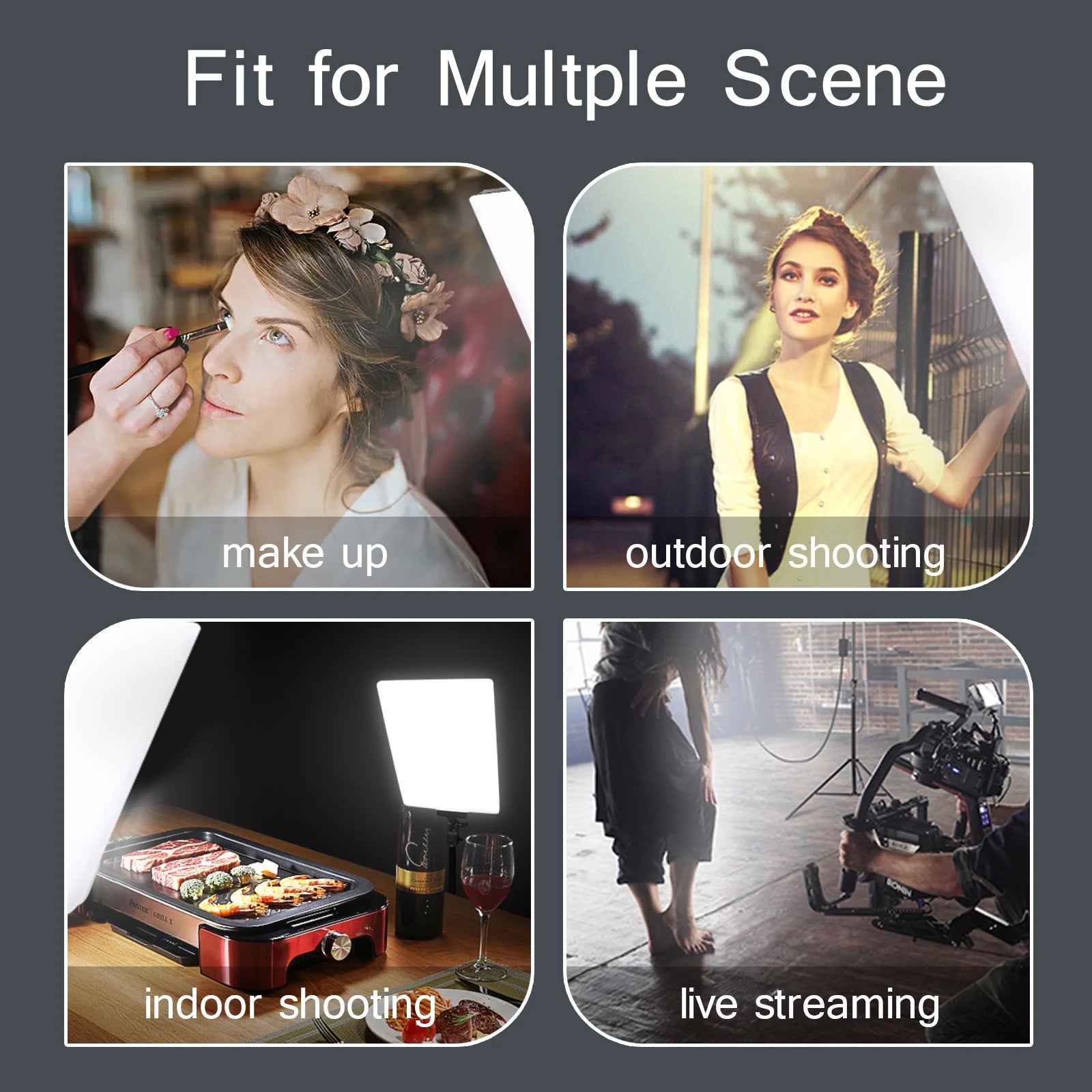 LED Video Lights Conference Photography Lighting Selfie Light Photo Studio Lamp With Tripod for Shoot Live Streaming TikTok Zoom 