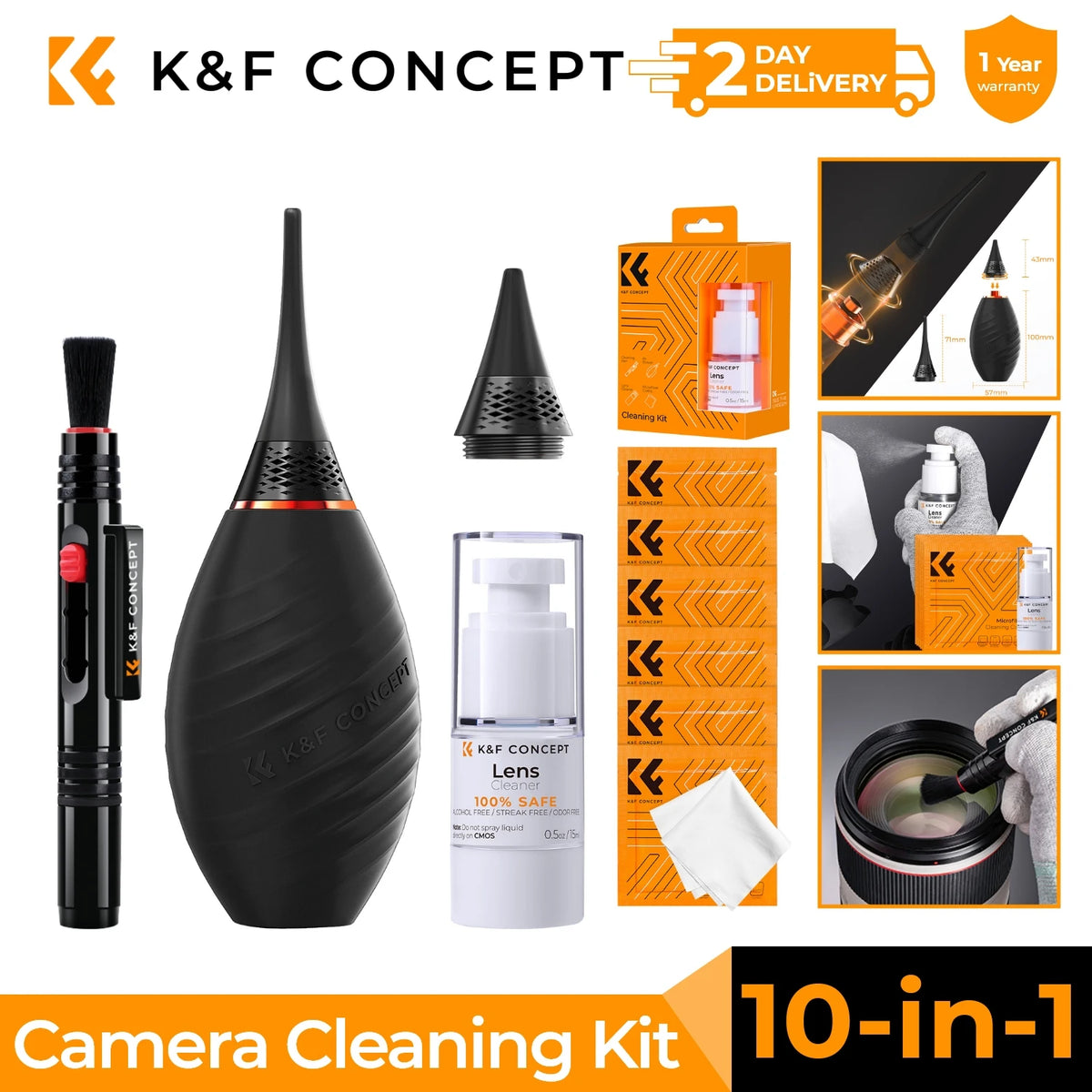 Kit de curățare pentru cameră și obiectiv