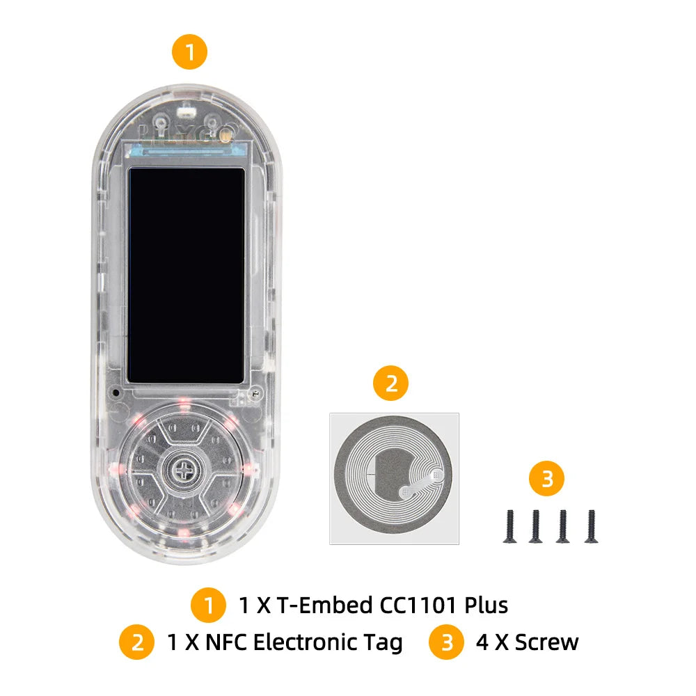 ESP32-S3 RF-ontwikkelbord met CC1101, NFC, LCD en 1300mAh batterij