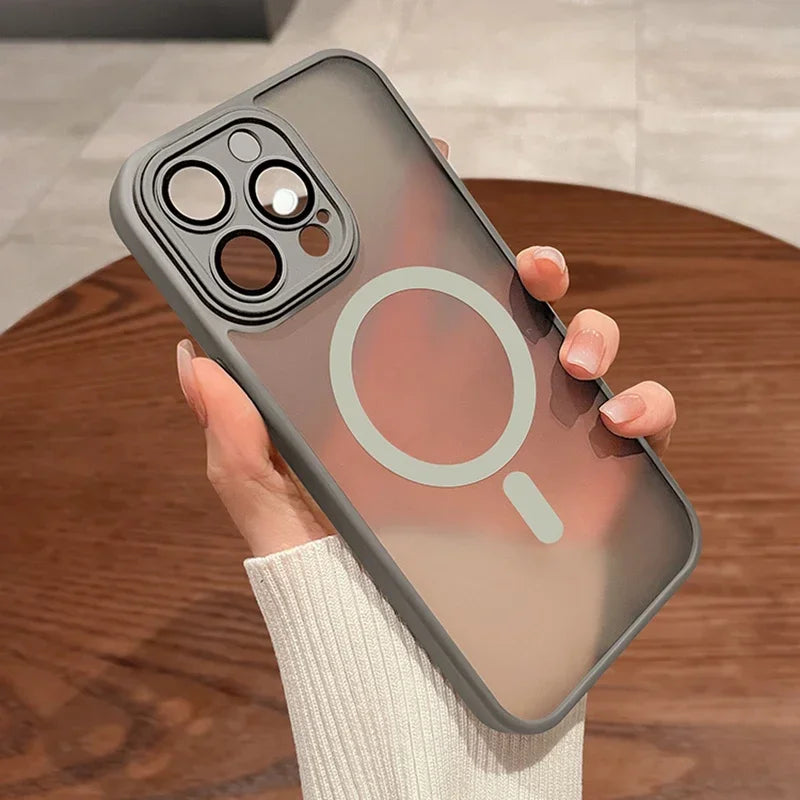 Magnetic Matte Phone Case for Selected iPhone Models