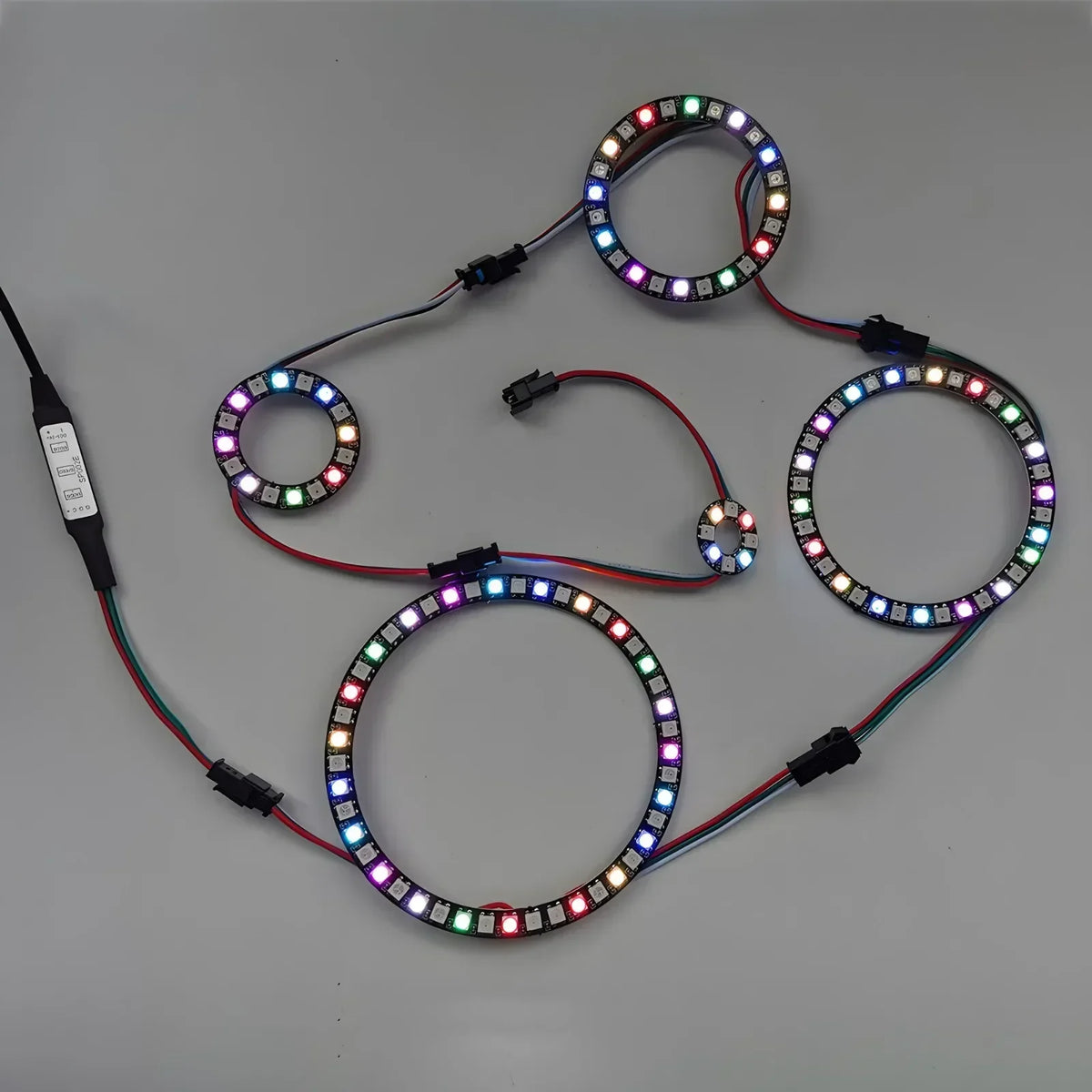 WS2812B individueel adresseerbare RGB-ledring of -strip