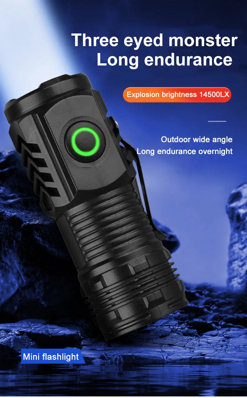 S01 Rechargeable Mini LED Clip Flashlight