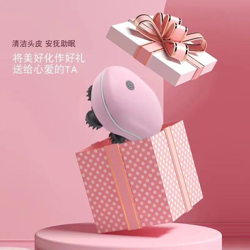 Elektryczny masażer skóry głowy z terapią światłem czerwonym