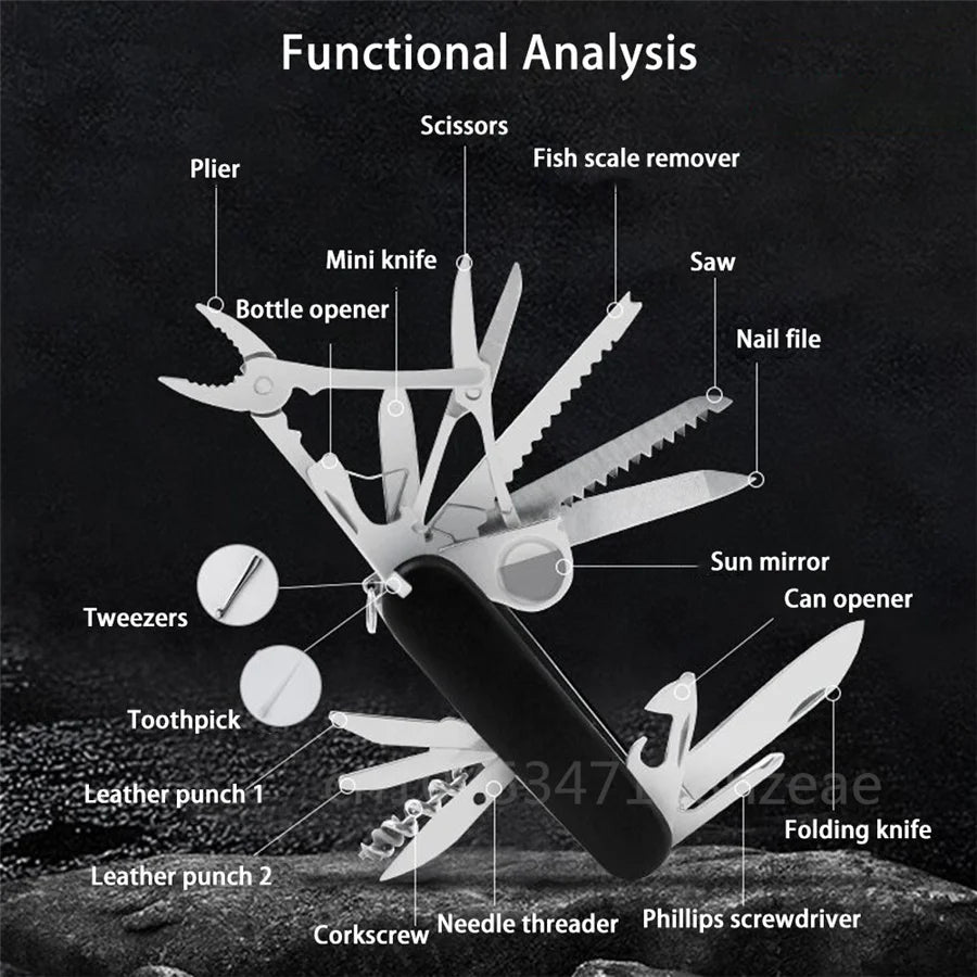 Multifunctional Pocket Knife Folding Army Knives Multitool Hand Tools Army Knife Outdoor Camping EDC Gear Survival Knives 