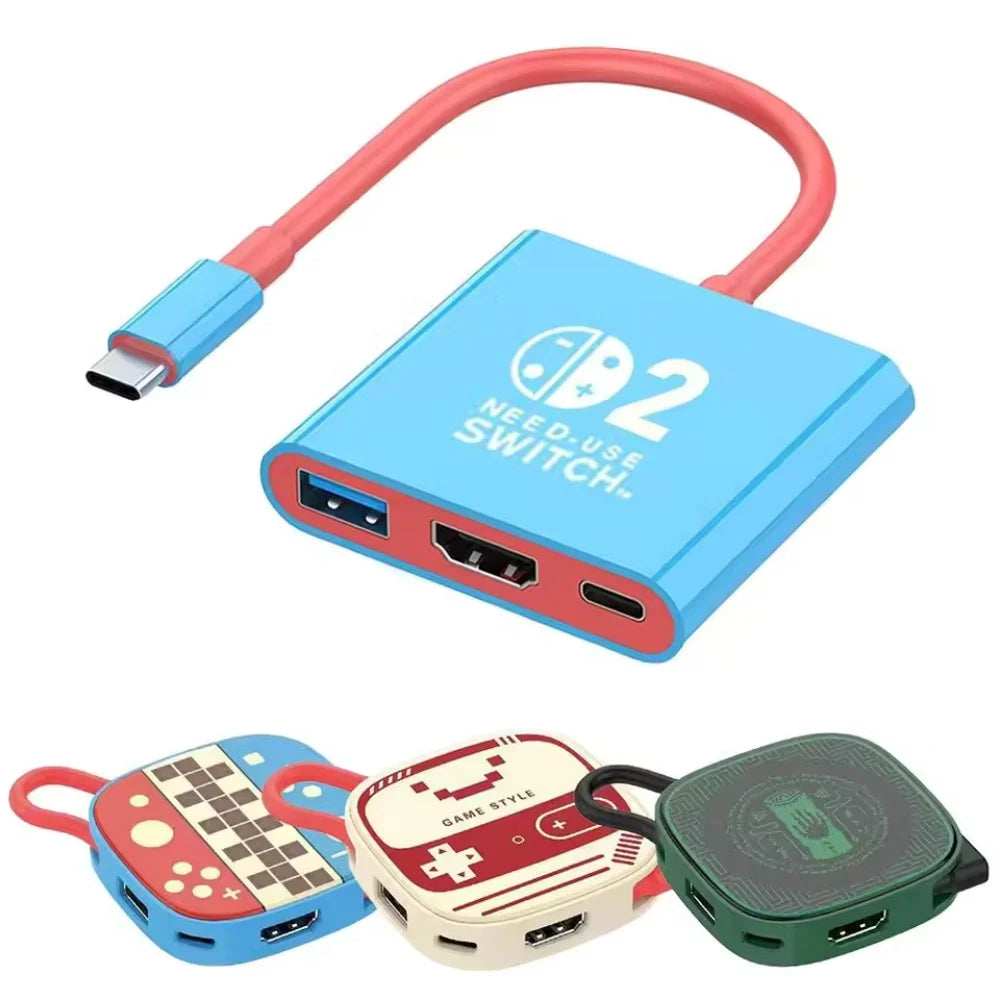 Switch-2-HDMI-4K-Dock mit USB-3.0-Hub