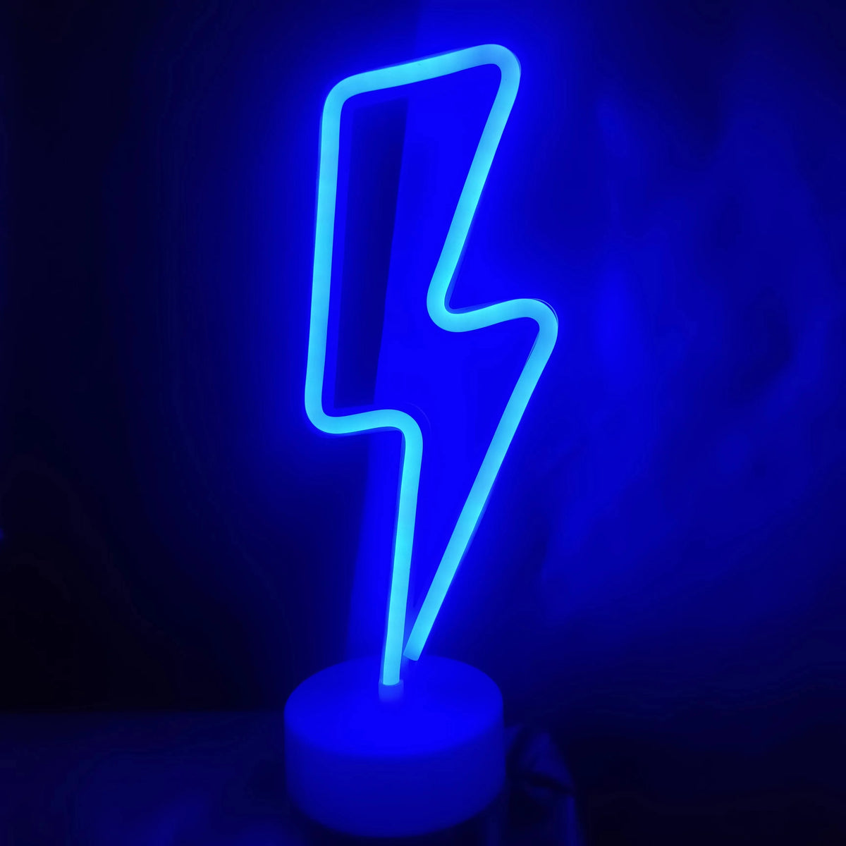 Luz decorativa LED em forma de raio, alimentada por USB ou pilhas AA