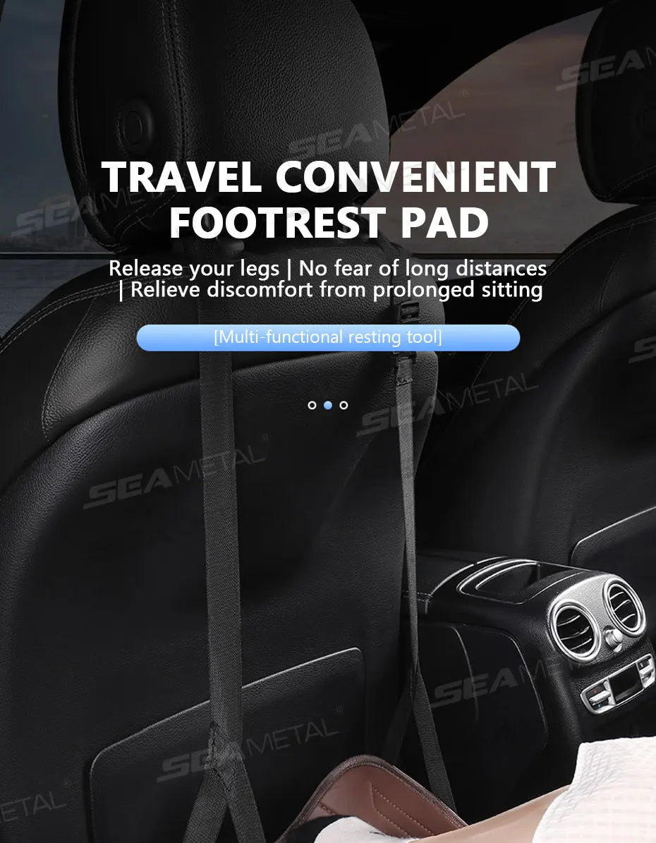 SEAMETAL Car Hanging Footrest Pad for Children Adjustable Supporter Rear Seat Passenger Foot Rest Leg Holder Relieve Soreness