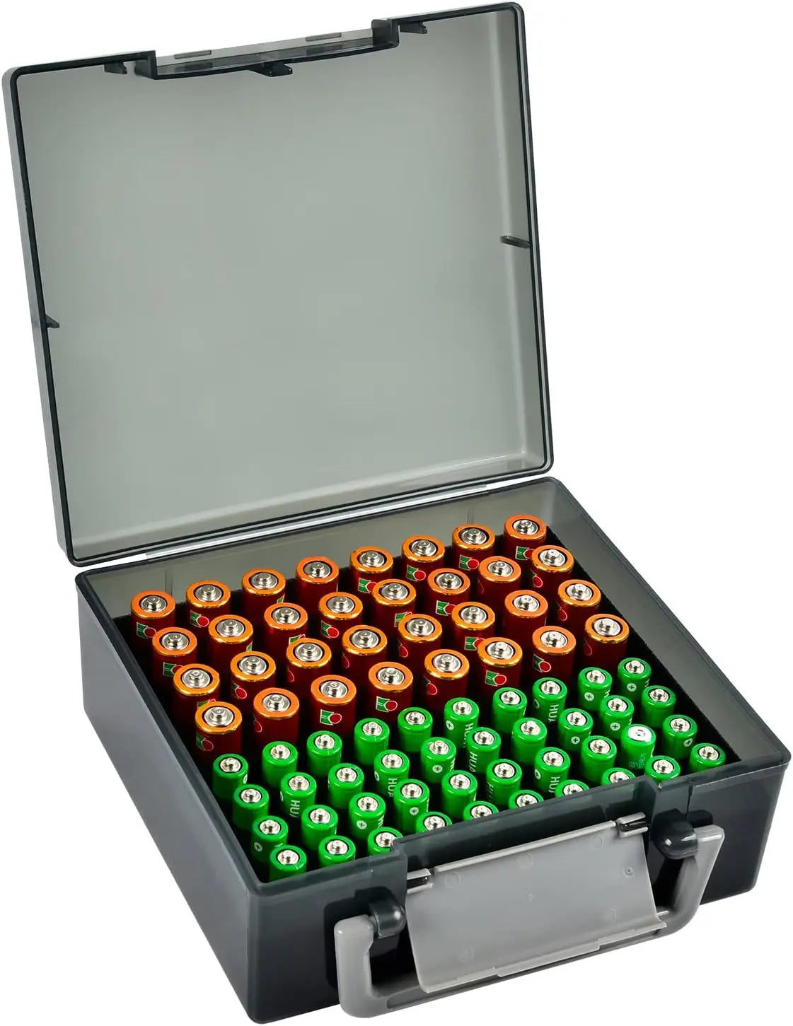 Organizador de pilhas AA e AAA para 32 pilhas AA e 40 pilhas AAA