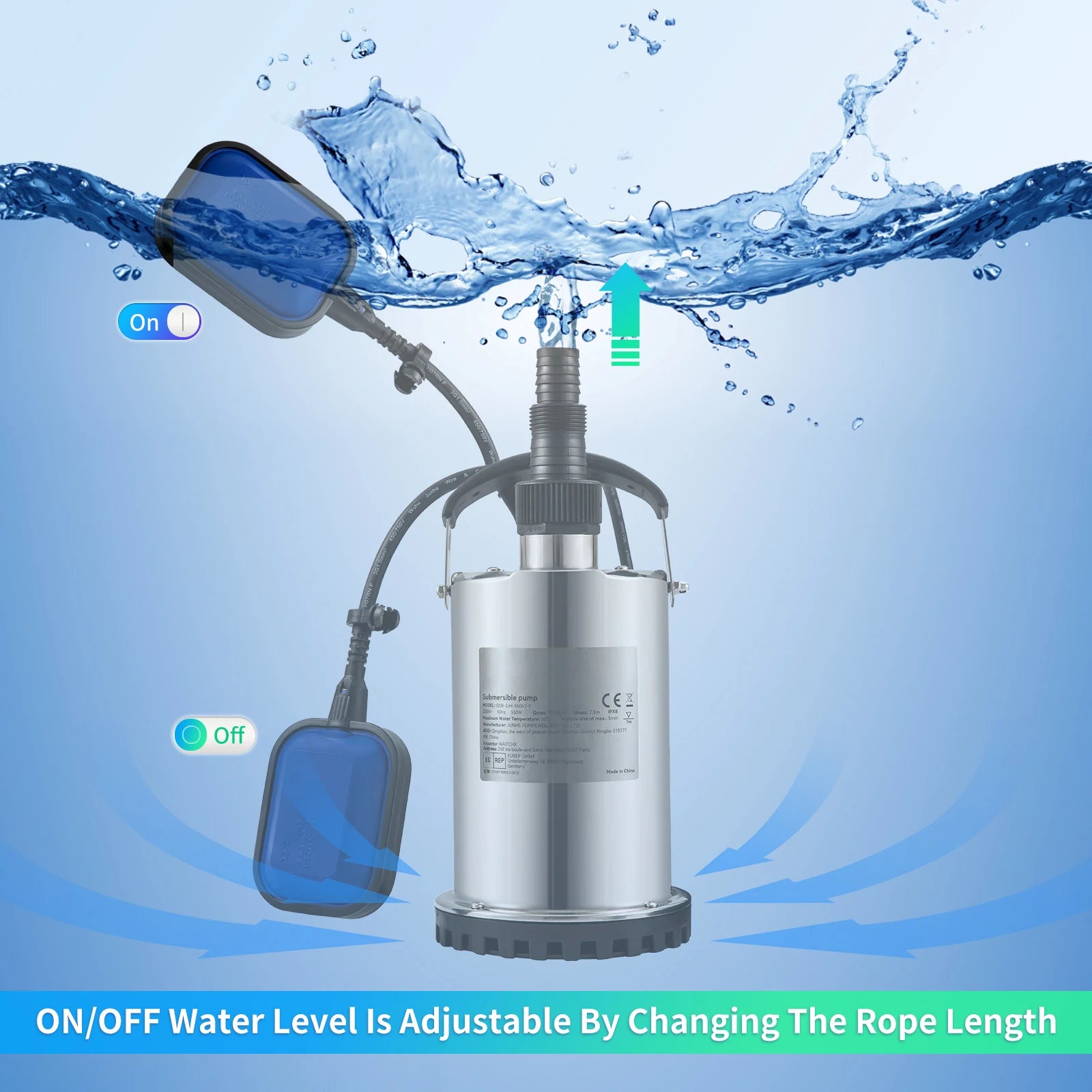 Submersible Sewage Pump for Water Drainage