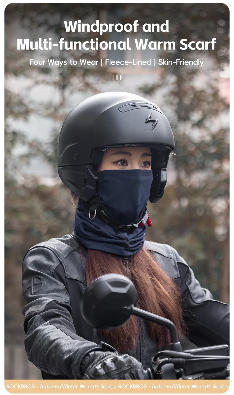 Vintercykelmask vind- och fleecefodrad med full täckning