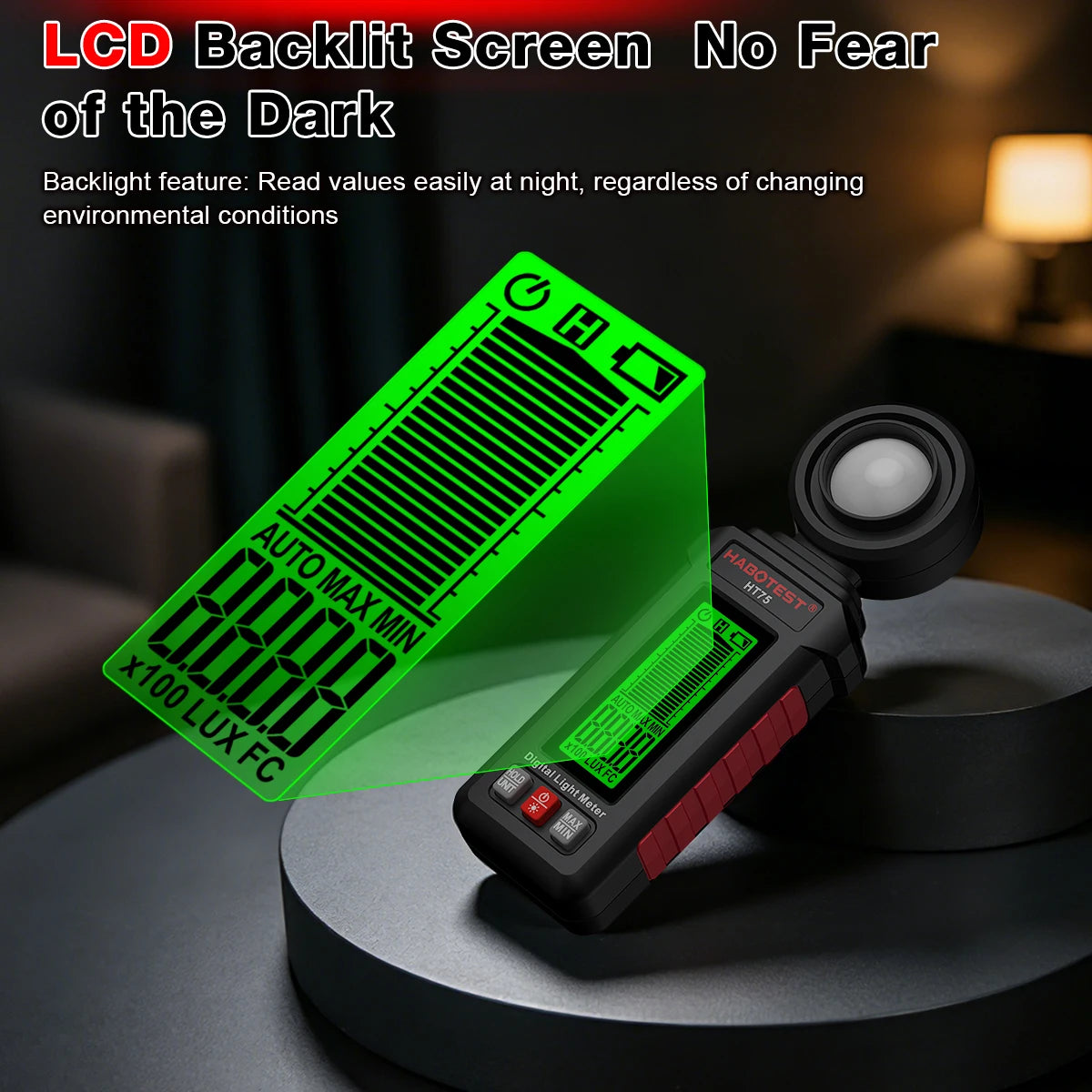 HT75 Digital Light Meter - Lux and Foot-Candles