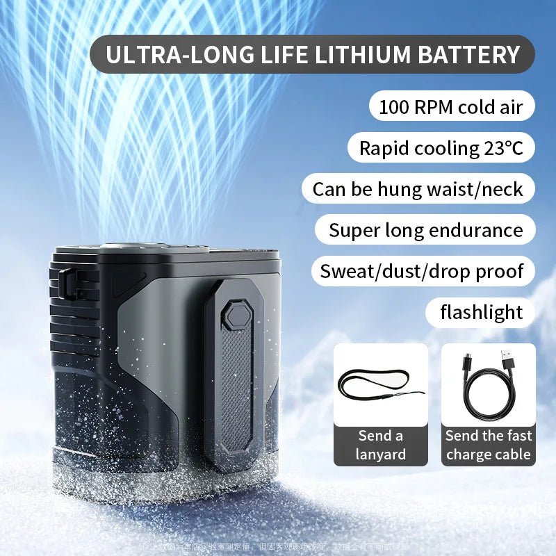Xiaomi 2025 Waist-hanging Fan High-speed Portable Waist-clip Outdoor Construction Site Cool Down USB Mini Neck-hanging 