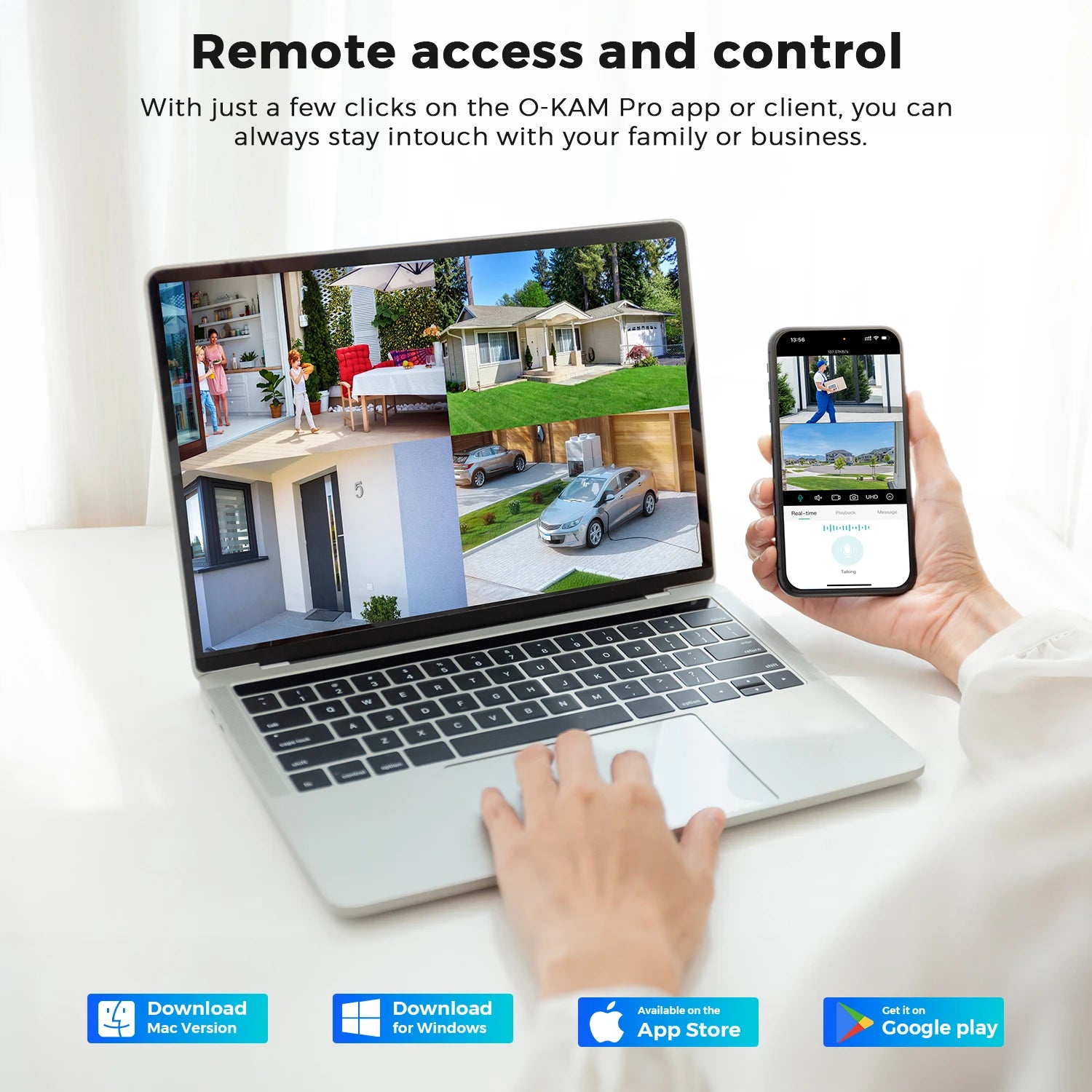20MP 10K PTZ WiFi biztonsági kamera 4-lencsés 360° automatikus követéssel