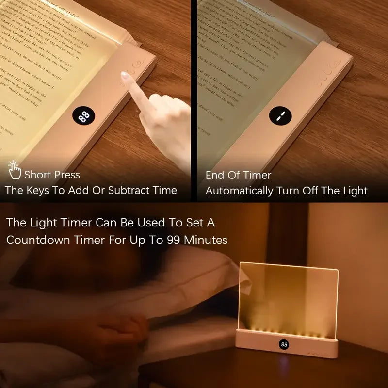 Презареждаема лампа за четене на книги с плосък панел