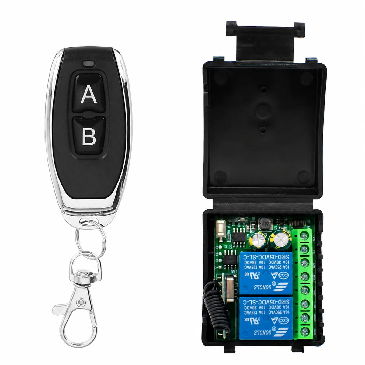 433 MHz Two-Channel DC Remote Relay Switch