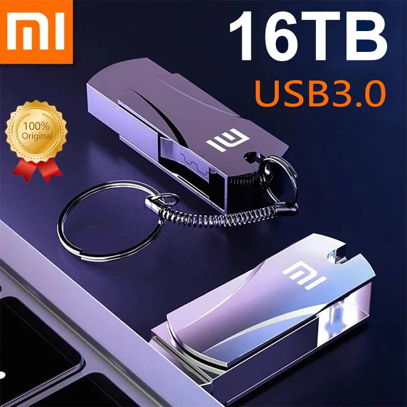 Xiaomi Metall 16 TB U-Disk-Flash-Laufwerk USB 3.0 Hochgeschwindigkeits-Dateiübertragung 8 TB 4 TB Ultragroße Kapazität Wasserdichter mechanischer Stil