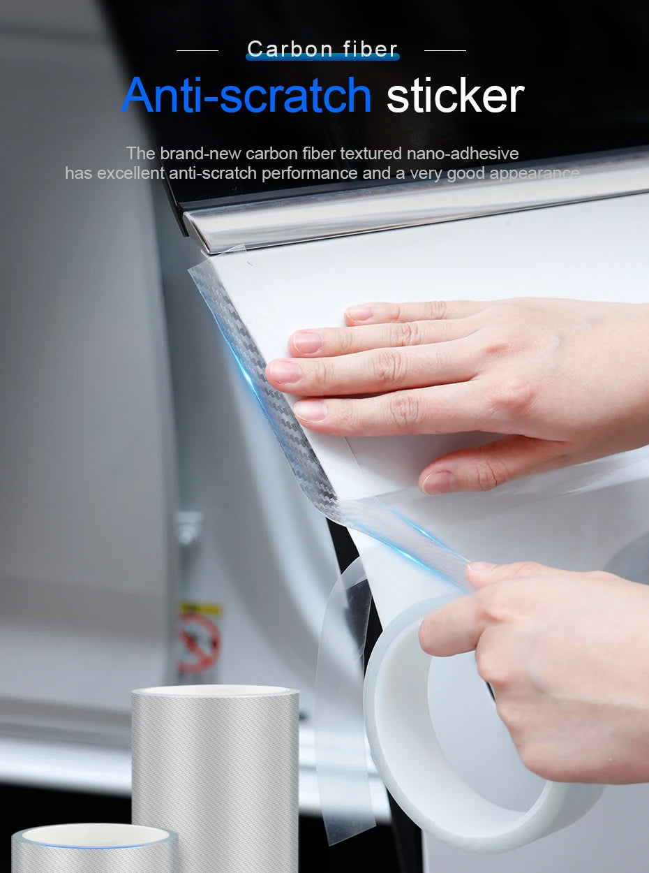 SEAMETAL Car Door Protector Sticker Transparent Nano Tape 10m Anti Collision Car Bumper Stickers Protector Films Car Accessories