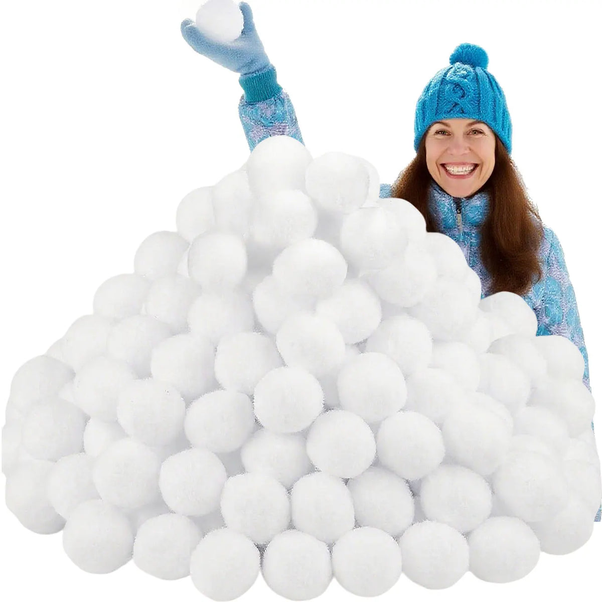 Bols de neige artificielle blancs, paquet de 50 ou 100 pièces