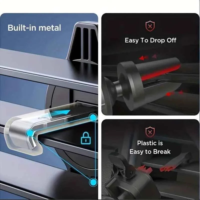 Soporte para teléfono de coche con clip para ventilación de aire, soporte móvil para smartphone y GPS para dispositivos móviles de 4.7 a 6.7 pulgadas