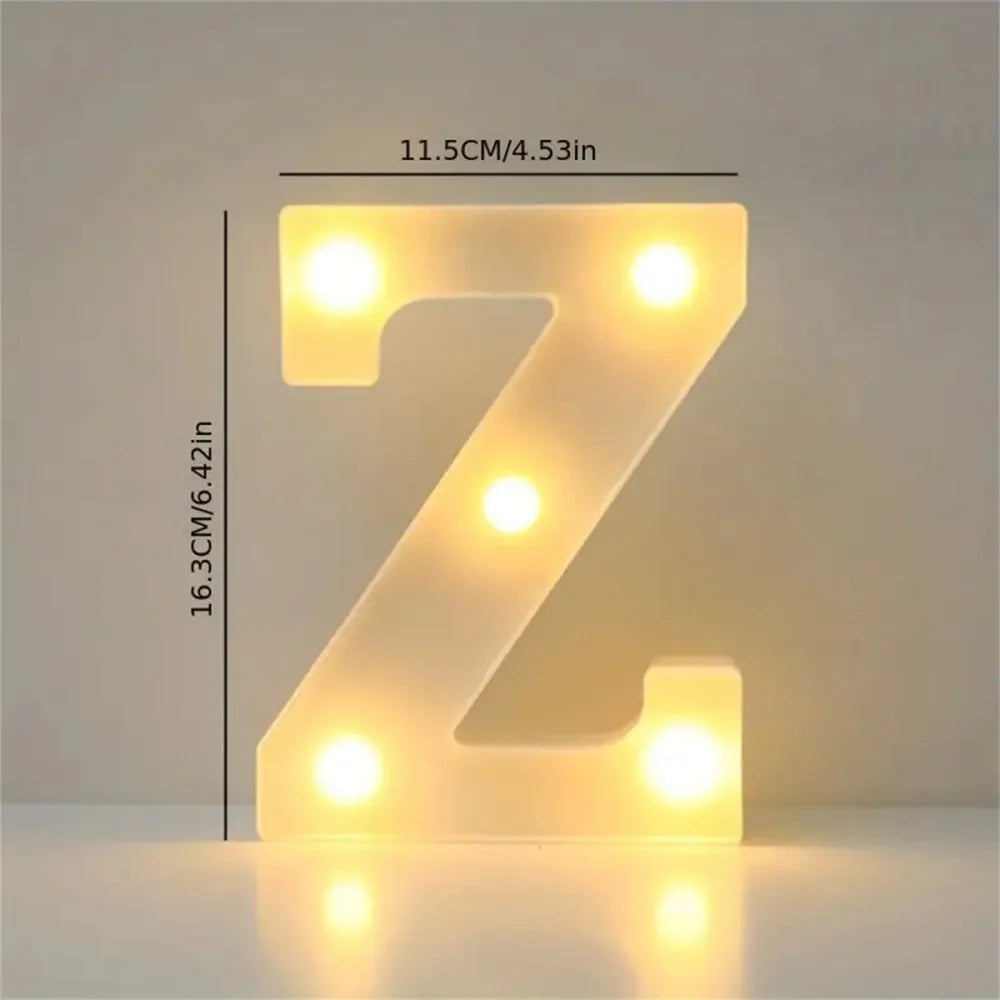 Varmhvit LED-bokstav- eller tallampe